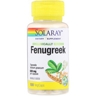<img alt="Solaray Organically Grown Fenugreek - 100 Vegetarian Capsules" title="Solaray Organically Grown Fenugreek - 100 Vegetarian Capsules,076280192704"