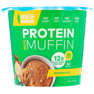 3 PACK of Health Warrior, Protein Mug Muffin, Banana Nut, 2.01 oz (57 g)