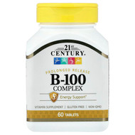 <img alt="21st Century, B-100 Complex, Prolonged Release, 60 Tablets" title="21st Century, B-100 Complex, Prolonged Release, 60 Tablets,740985222829"