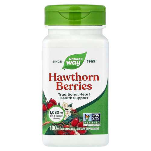 <img alt="Natures Way, Hawthorn Berries, 100 Vegan Capsules (360 mg per Capsule)" title="Natures Way, Hawthorn Berries, 100 Vegan Capsules (360 mg per Capsule),033674141007"