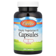 <img alt="Carlson, Empty Vegetarian #1 Capsules, 200 Capsules" title="Carlson, Empty Vegetarian #1 Capsules, 200 Capsules,088395941405"