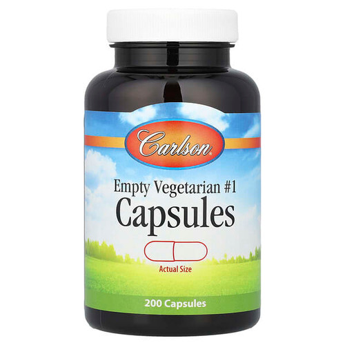 <img alt="Carlson, Empty Vegetarian #1 Capsules, 200 Capsules" title="Carlson, Empty Vegetarian #1 Capsules, 200 Capsules,088395941405"