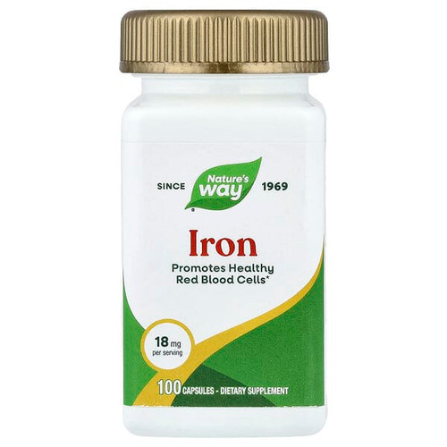 <img alt="Natures Way, Iron, 18 mg, 100 Capsules" title="Natures Way, Iron, 18 mg, 100 Capsules,033674410417"