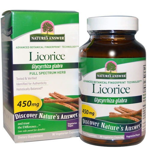 <img alt="Natures Answer, Licorice, 450 mg, 90 Vegetarian Capsules" title="Natures Answer, Licorice, 450 mg, 90 Vegetarian Capsules,083000162947"