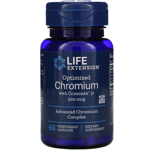 <img alt="Life Extension, Optimized Chromium with Crominex 3+, 500 mcg, 60 Vegetarian Capsules" title="Life Extension, Optimized Chromium with Crominex 3+, 500 mcg, 60 Vegetarian Capsules,737870150466"