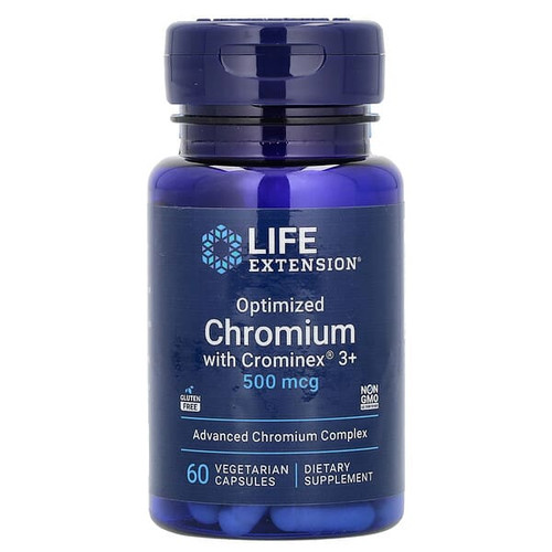 <img alt="Life Extension, Optimized Chromium with Crominex 3+, 500 mcg, 60 Vegetarian Capsules" title="Life Extension, Optimized Chromium with Crominex 3+, 500 mcg, 60 Vegetarian Capsules,737870150466"