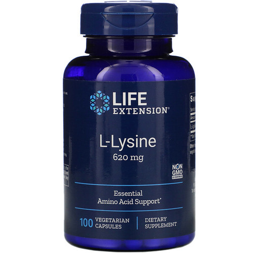 <img alt="Life Extension, L-Lysine, 620 mg, 100 Vegetarian Capsules" title="Life Extension, L-Lysine, 620 mg, 100 Vegetarian Capsules,737870167815"