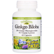 <img alt="Natural Factors, Ginkgo Biloba, 60 Capsules" title="Natural Factors, Ginkgo Biloba, 60 Capsules,068958045320"