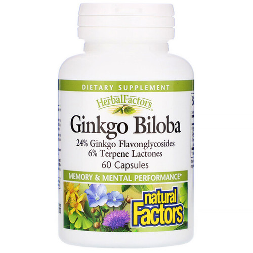 <img alt="Natural Factors, Ginkgo Biloba, 60 Capsules" title="Natural Factors, Ginkgo Biloba, 60 Capsules,068958045320"