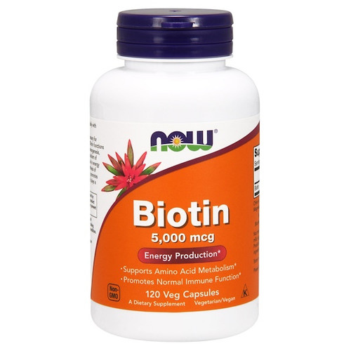 <img alt="Now Foods, Biotin, 5,000 mcg, 120 Veg Capsules" title="Now Foods, Biotin, 5,000 mcg, 120 Veg Capsules,733739004741"
