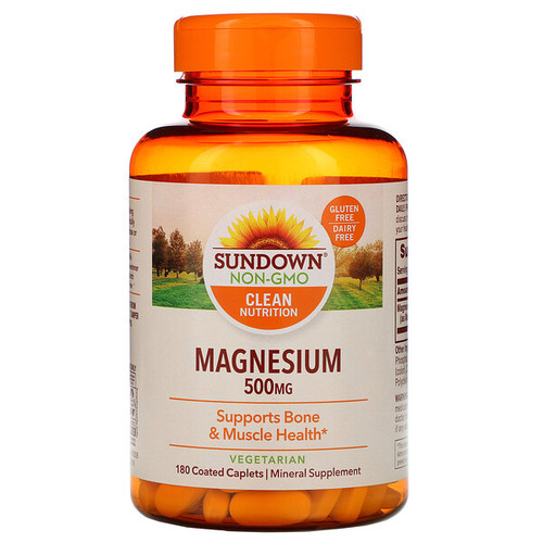 <img alt="Sundown Naturals, Magnesium, 500 mg, 180 Caplets" title="Sundown Naturals, Magnesium, 500 mg, 180 Caplets,030768301736"