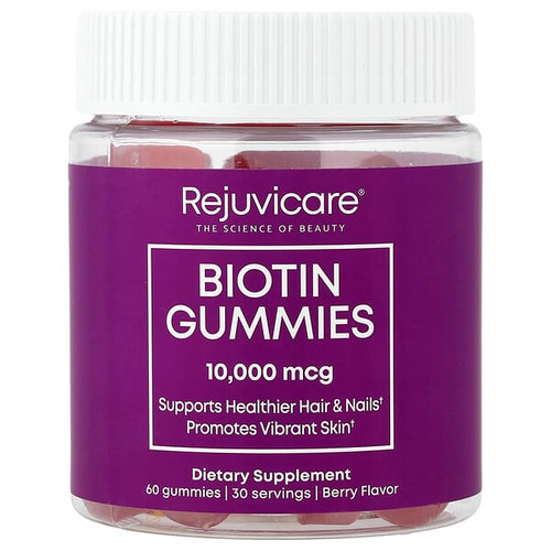 <img alt="Rejuvicare, Biotin Gummies, Berry, 60 Gummies (5,000 mcg per Gummy)" title="Rejuvicare, Biotin Gummies, Berry, 60 Gummies (5,000 mcg per Gummy),035046082413"