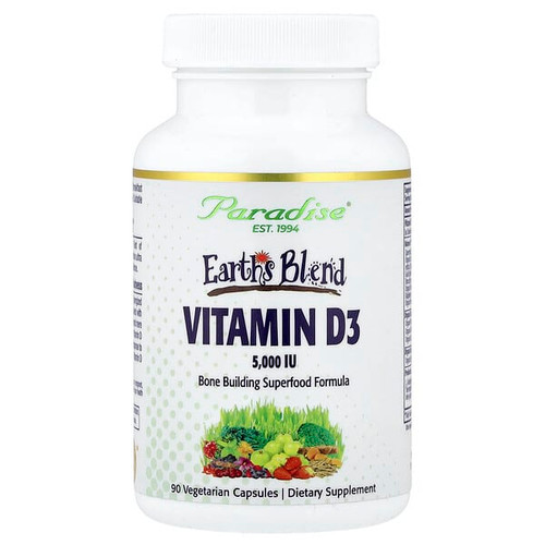 <img alt="Paradise Herbs, Earths Blend, Vitamin D3, 90 Vegetarian Capsules" title="Paradise Herbs, Earths Blend, Vitamin D3, 90 Vegetarian Capsules,601944778682"