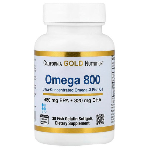 <img alt="California Gold Nutrition, Omega 800 Ultra-Concentrated Omega-3 Fish Oil, kd-pur Triglyceride Form, 30 Fish Gelatin Softgels (1,000 mg per Softgel)" title="California Gold Nutrition, Omega 800 Ultra-Concentrated Omega-3 Fish Oil, kd-pur Triglyceride Form, 30 Fish Gelatin Softgels (1,000 mg per Softgel),898220012510"