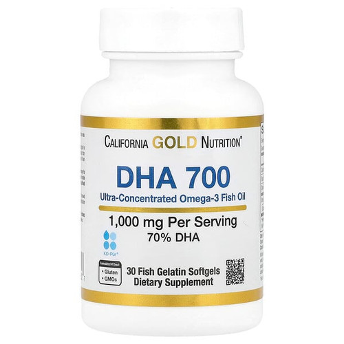 <img alt="California Gold Nutrition, DHA 700 Fish Oil, Ultra-Concentrated, 1,000 mg, 30 Fish Gelatin Softgels" title="California Gold Nutrition, DHA 700 Fish Oil, Ultra-Concentrated, 1,000 mg, 30 Fish Gelatin Softgels,898220012527"