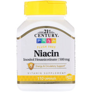 21st Century, Niacin, Inositol Hexanicotinate, 500 mg, 110 Capsules