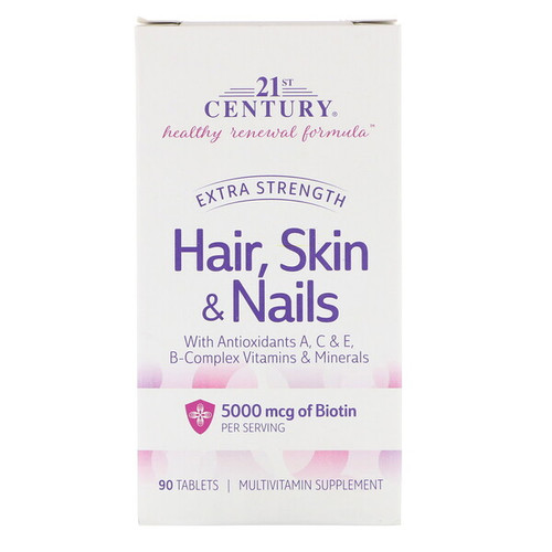 <img alt="21st Century, Hair, Skin & Nails, Extra Strength, 90 Tablets" title="21st Century, Hair, Skin & Nails, Extra Strength, 90 Tablets,740985278475"
