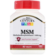 <img alt="21st Century, MSM, Methylsulfonylmethane, 1,000 mg, 90 Tablets" title="21st Century, MSM, Methylsulfonylmethane, 1,000 mg, 90 Tablets,740985217207"