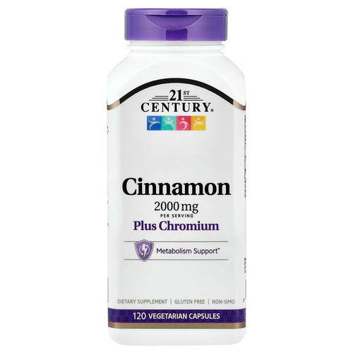 <img alt="21st Century, Cinnamon plus Chromium, 120 Vegetarian Capsules" title="21st Century, Cinnamon plus Chromium, 120 Vegetarian Capsules,740985273838"