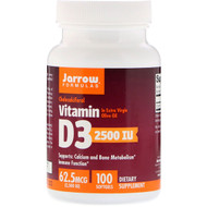 <img alt="Jarrow Formulas, Vitamin D3, Cholecalciferol, 2,500 IU, 100 Softgels" title="Jarrow Formulas, Vitamin D3, Cholecalciferol, 2,500 IU, 100 Softgels,790011290421"