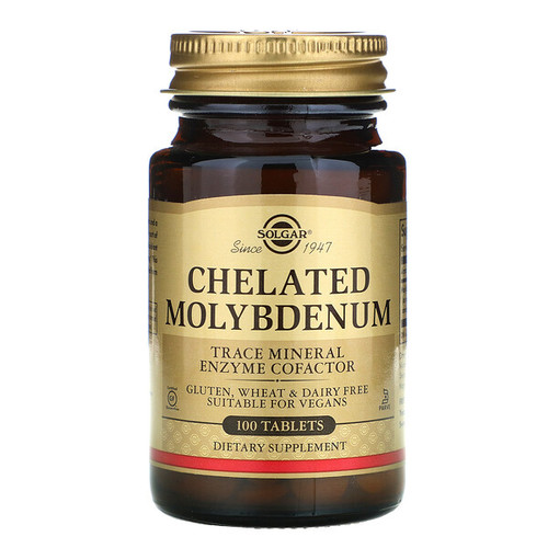 <img alt="Solgar, Chelated Molybdenum, 100 Tablets" title="Solgar, Chelated Molybdenum, 100 Tablets,033984007406"