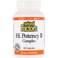<img alt="Natural Factors, Hi Potency B Complex, 90 Capsules" title="Natural Factors, Hi Potency B Complex, 90 Capsules,068958011219"