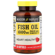 <img alt="Mason Natural, Fish Oil, 1,000 mg, 120 Softgels" title="Mason Natural, Fish Oil, 1,000 mg, 120 Softgels,311845122322"