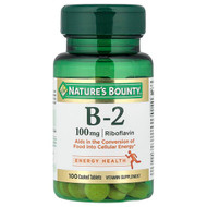 <img alt="Natures Bounty, Vitamin B-2, 100 mg, 100 Coated Tablets" title="Natures Bounty, Vitamin B-2, 100 mg, 100 Coated Tablets,074312006401"