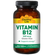 <img alt="Country Life, Vitamin B12, 500 mcg, 100 Tablets" title="Country Life, Vitamin B12, 500 mcg, 100 Tablets,015794062516"
