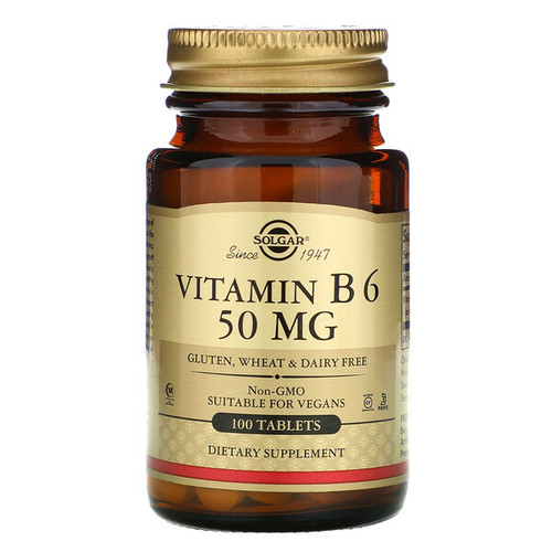 <img alt="Solgar, Vitamin B6, 50 mg, 100 Tablets" title="Solgar, Vitamin B6, 50 mg, 100 Tablets,033984031005"