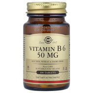 <img alt="Solgar, Vitamin B6, 50 mg, 100 Tablets" title="Solgar, Vitamin B6, 50 mg, 100 Tablets,033984031005"