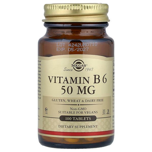<img alt="Solgar, Vitamin B6, 50 mg, 100 Tablets" title="Solgar, Vitamin B6, 50 mg, 100 Tablets,033984031005"