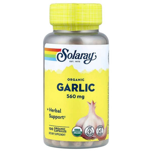 <img alt="Solaray, Organic Garlic, 560 mg, 100 Organic Capsules" title="Solaray, Organic Garlic, 560 mg, 100 Organic Capsules,076280192858"