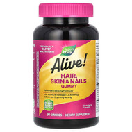 <img alt="Natures Way, Alive Hair, Skin & Nails Gummies, Strawberry, 60 Gummies" title="Natures Way, Alive Hair, Skin & Nails Gummies, Strawberry, 60 Gummies,033674115343"