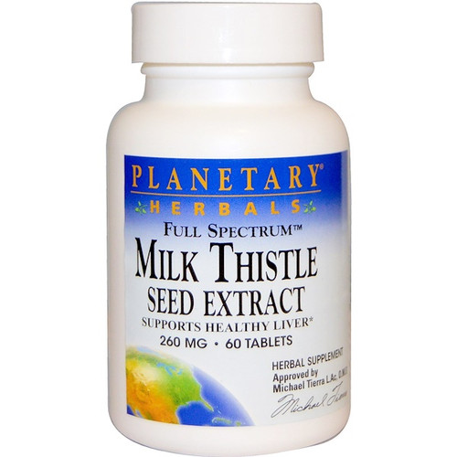 <img alt="Planetary Herbals, Milk Thistle Seed Extract, Full Spectrum, 260 mg, 60 Tablets" title="Planetary Herbals, Milk Thistle Seed Extract, Full Spectrum, 260 mg, 60 Tablets,021078103639"