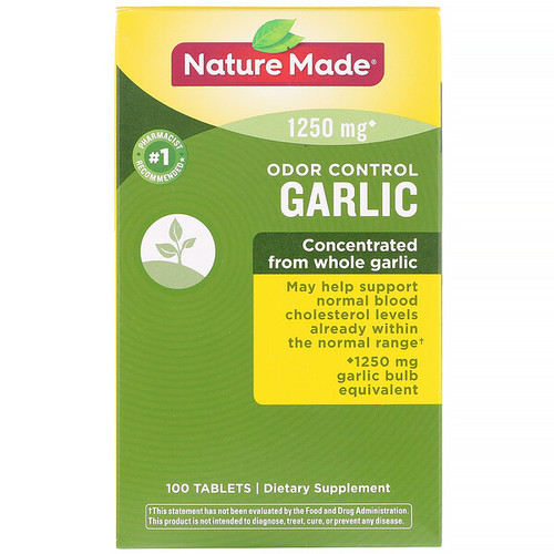 <img alt="Nature Made, Odor Control, Garlic, 1250 mg, 100 Tablets" title="Nature Made, Odor Control, Garlic, 1250 mg, 100 Tablets,031604014414"