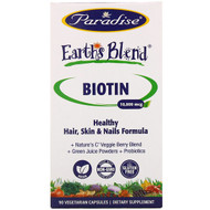 <img alt="Paradise Herbs, Earths Blend, Biotin, 10,000 mcg, 90 Vegetarian Capsules" title="Paradise Herbs, Earths Blend, Biotin, 10,000 mcg, 90 Vegetarian Capsules,601944778705"