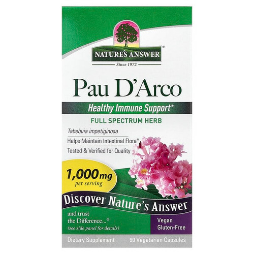 <img alt="Natures Answer, Pau DArco, 90 Vegetarian Capsules (500 mg per Capsule)" title="Natures Answer, Pau DArco, 90 Vegetarian Capsules (500 mg per Capsule),083000163104"