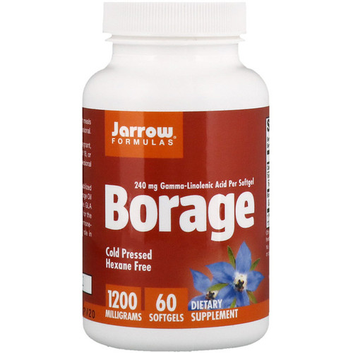<img alt="Jarrow Formulas, Borage, GLA-240, 1,200 mg, 60 Softgels" title="Jarrow Formulas, Borage, GLA-240, 1,200 mg, 60 Softgels,790011090083"