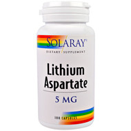<img alt="Solaray, Lithium Aspartate - 5 mg - 100 Capsules" title="Solaray, Lithium Aspartate - 5 mg - 100 Capsules,076280045994"