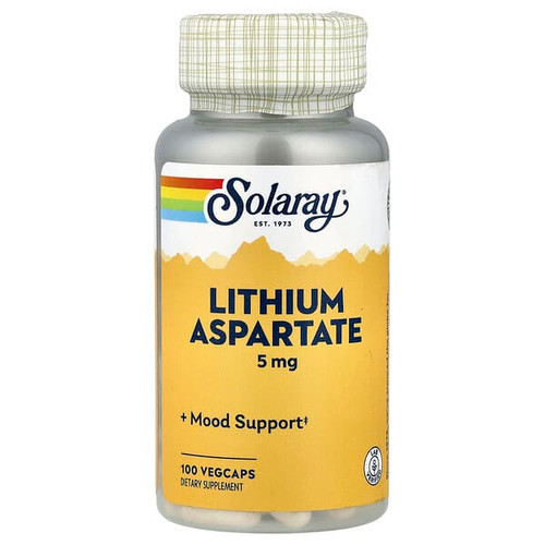 <img alt="Solaray, Lithium Aspartate, 5 mg, 100 VegCaps" title="Solaray, Lithium Aspartate, 5 mg, 100 VegCaps,076280045994"