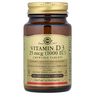 <img alt="Solgar, Vitamin D3, Natural Strawberry Banana Swirl, 25 mcg (1,000 IU), 100 Chewable Tablets" title="Solgar, Vitamin D3, Natural Strawberry Banana Swirl, 25 mcg (1,000 IU), 100 Chewable Tablets,033984549562"