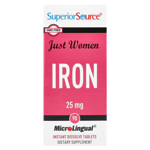 <img alt="Superior Source, Just Women, Iron, 25 mg, 90 MicroLingual Instant Dissolve Tablets" title="Superior Source, Just Women, Iron, 25 mg, 90 MicroLingual Instant Dissolve Tablets,076635920808"