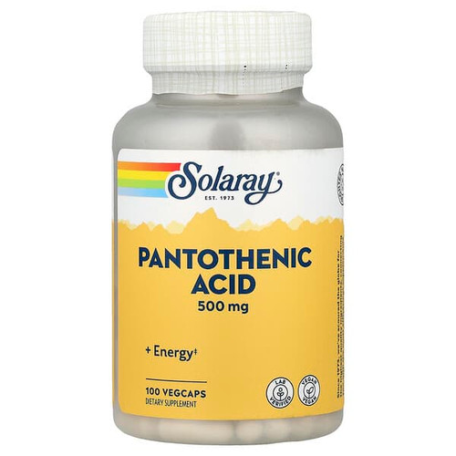<img alt="Solaray, Pantothenic Acid, 100 VegCaps" title="Solaray, Pantothenic Acid, 100 VegCaps,076280043808"