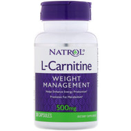 Natrol, L-Carnitine, 500 mg, 30 Capsules