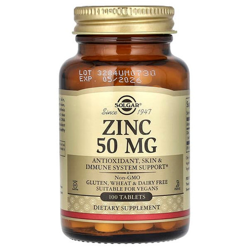 <img alt="Solgar, Zinc, 50 mg, 100 Tablets" title="Solgar, Zinc, 50 mg, 100 Tablets,033984037205"