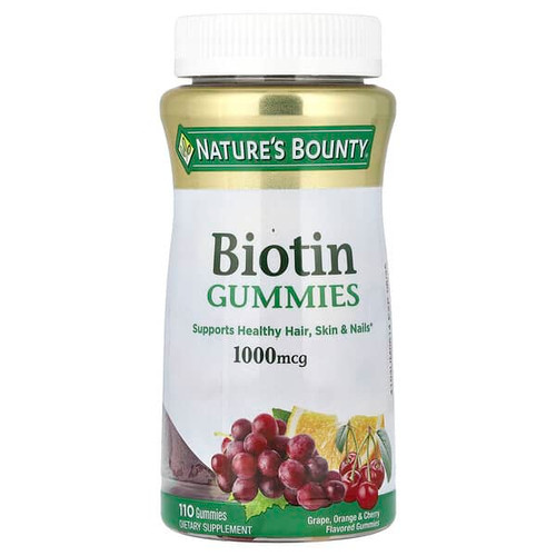 <img alt="Natures Bounty, Biotin Gummies, Grape, Orange & Cherry, 1,000 mcg, 110 Gummies" title="Natures Bounty, Biotin Gummies, Grape, Orange & Cherry, 1,000 mcg, 110 Gummies,074312793394"