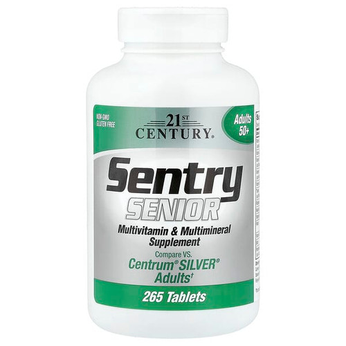 <img alt="21st Century, Sentry Senior, Multivitamin & Multimineral Supplement, Adults 50+, 265 Tablets" title="21st Century, Sentry Senior, Multivitamin & Multimineral Supplement, Adults 50+, 265 Tablets,740985227039"