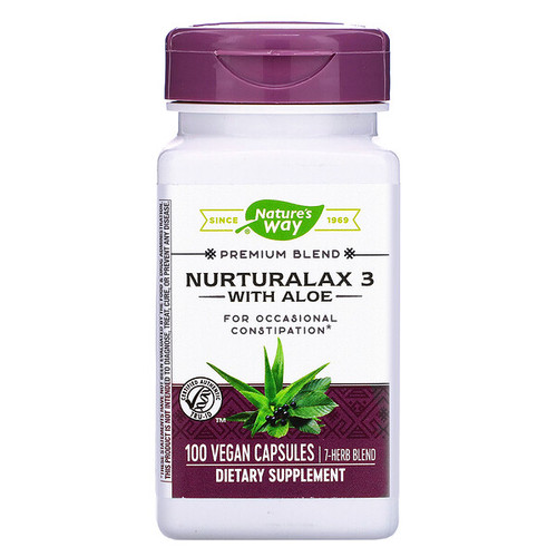 <img alt="Natures Way, Nurturalax 3, with Aloe, 100 Vegetarian Capsules" title="Natures Way, Nurturalax 3, with Aloe, 100 Vegetarian Capsules,033674009307"