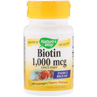 <img alt="Natures Way, Biotin, Cherry Flavored, 1,000 mcg, 100 Lozenges" title="Natures Way, Biotin, Cherry Flavored, 1,000 mcg, 100 Lozenges,033674404508"